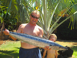 E.J. and Erik with a fish